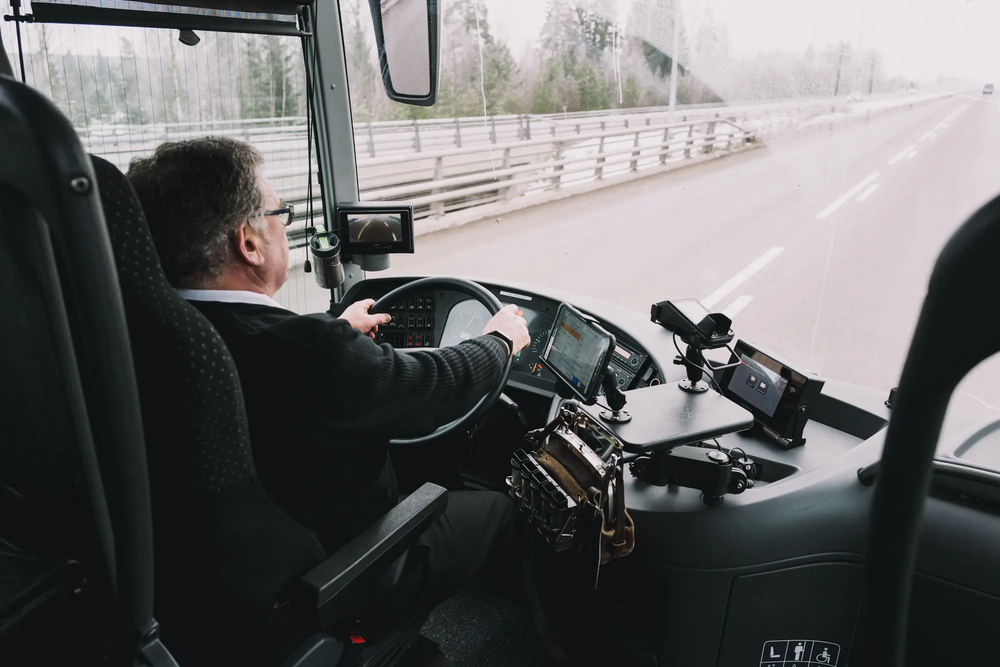 A Mushima driver at the wheel